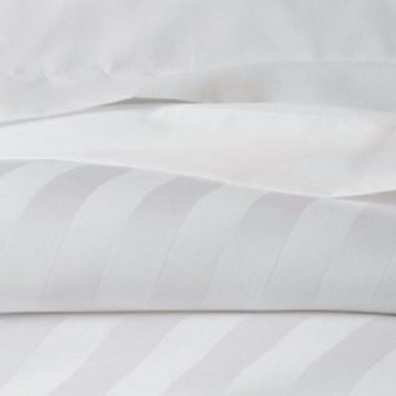 Material damasc satinat dunga lata de 3 cm pentru lenjerii de pat tip hotel,pensiuni